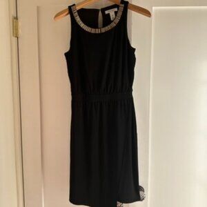 White House Black Market Gold Neck Dress
